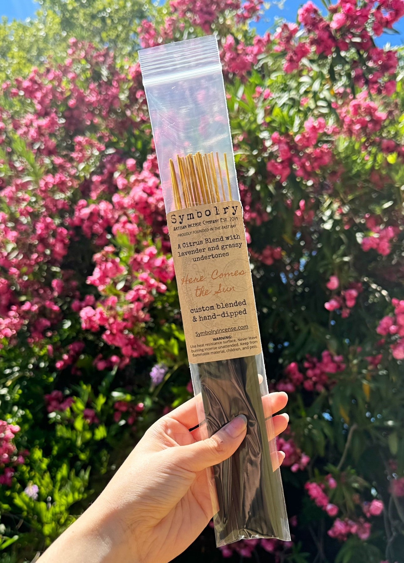 Here Comes the Sun - a citrus blend featuring lavender and grassy undertones